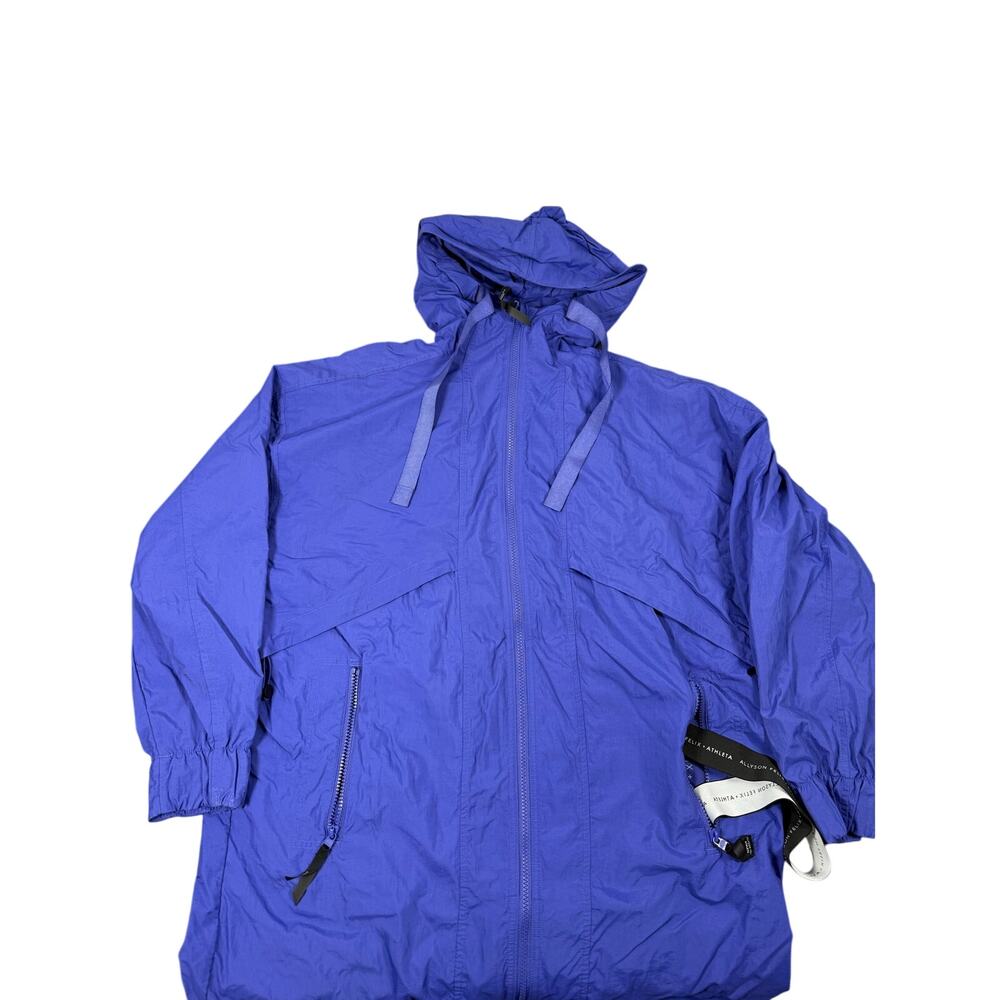 Allyson Felix x Athleta Women’s Blue Windbreaker Jacket Size S Lightweight Hood